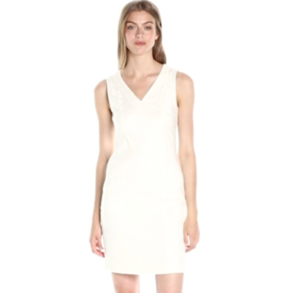 Armani Exchange Women's V Neck Short Sleeved Linen Mini Shift Dress NWT